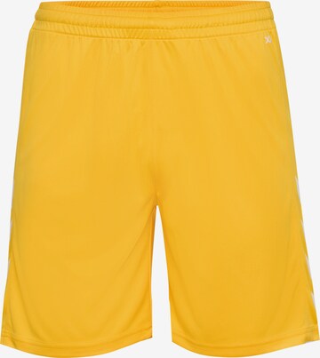 Regular Pantalon fonctionnel Hummel en jaune : devant