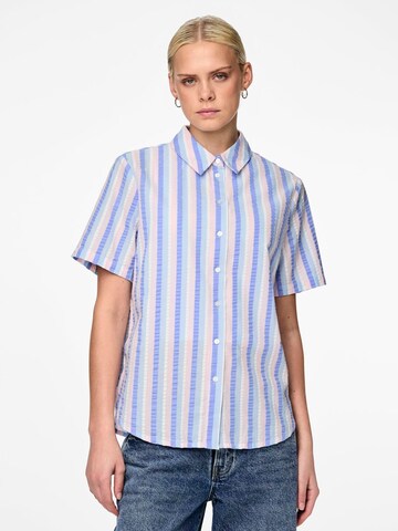 PIECES Blouse 'PCAitlyn' in Blauw: voorkant