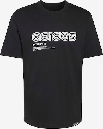 juoda ADIDAS SPORTSWEAR Sportiniai marškinėliai 'LINEAR': priekis