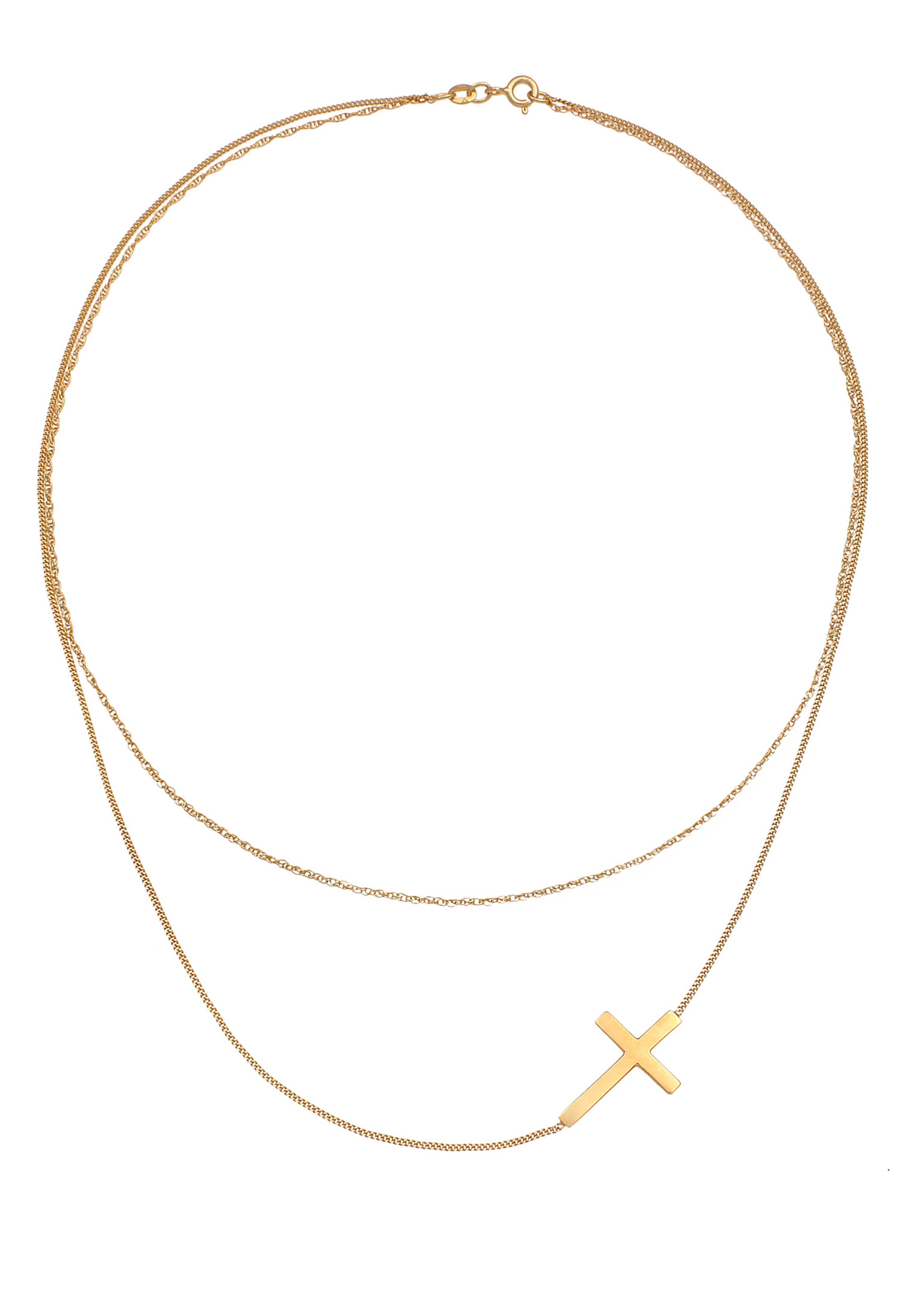 ELLI Halskette Kreuz in Gold