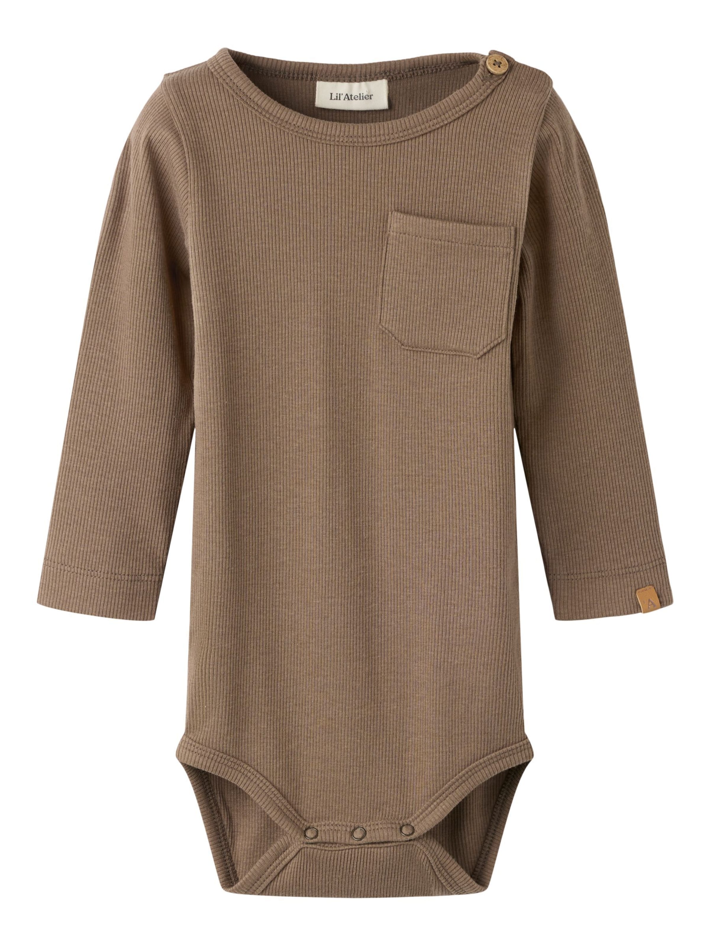 Barboteuse / body Lil'Atelier en marron : devant