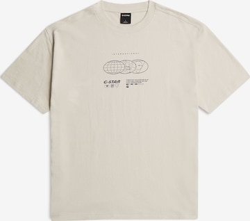 G-STAR T-Shirt - 'Globes Relaxed T-Shirt' in Weiß: Vorderseite