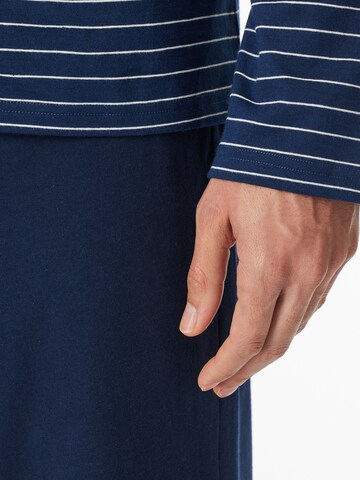 SCHIESSER Pyjama lang ' Casual Essentials ' in Blauw