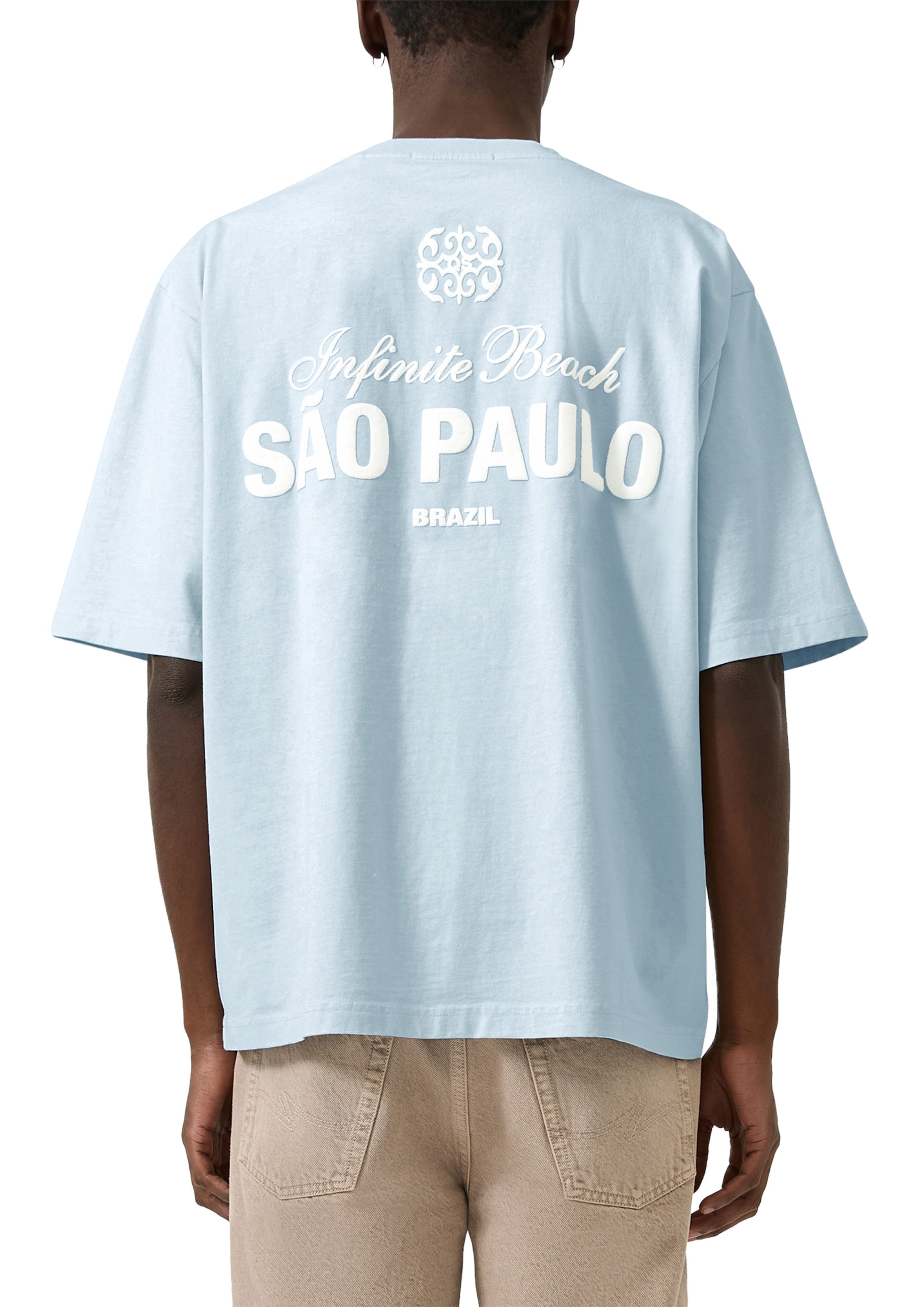 T-Shirt QS en bleu : devant