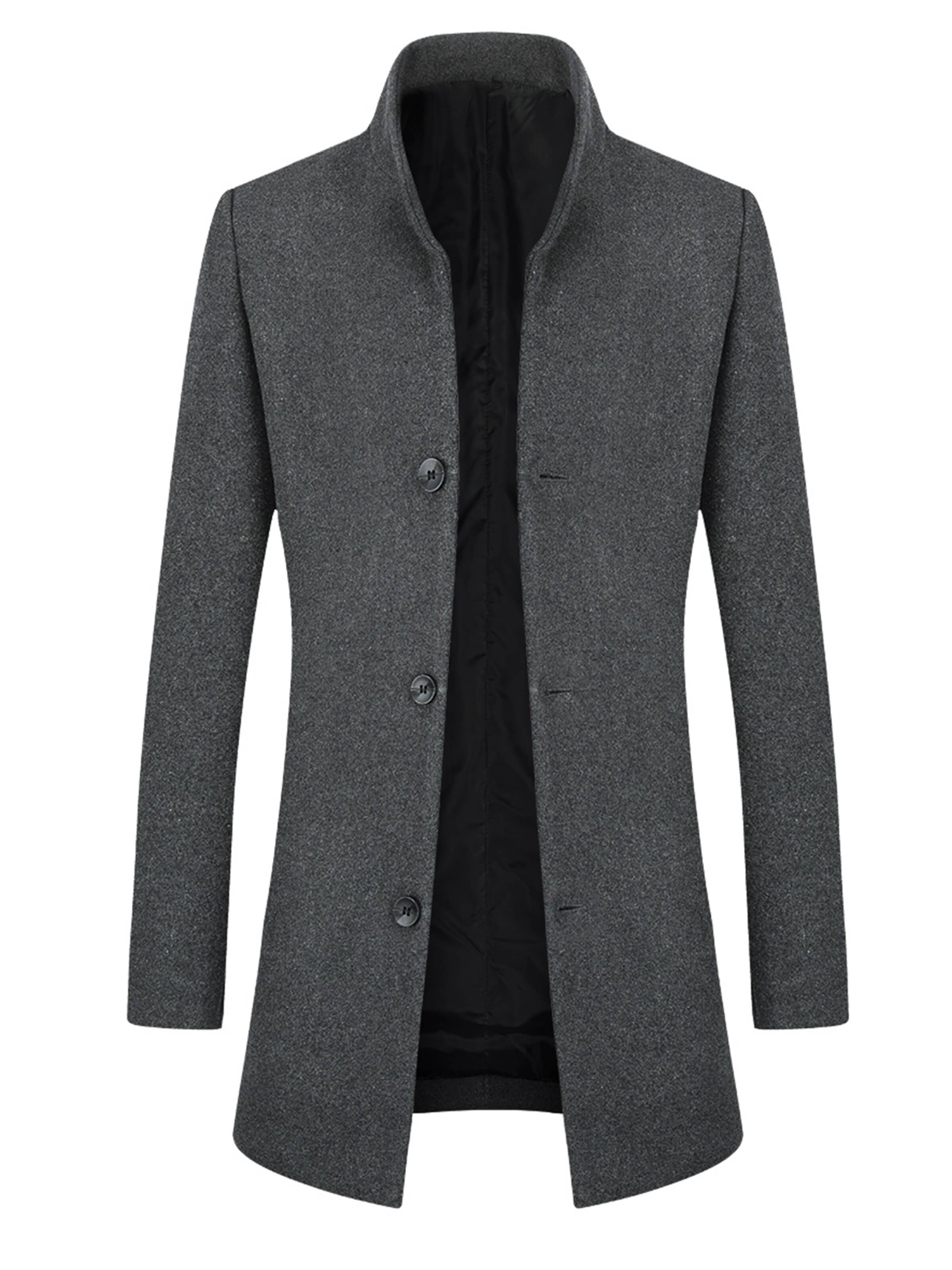 ALLTHEMEN Winter Coat 'Tuchfühlung' in Grey: front