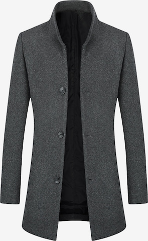 ALLTHEMEN Winter Coat 'Tuchfühlung' in Grey: front