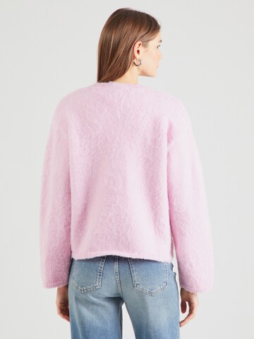 Monki Knit Cardigan in Pink