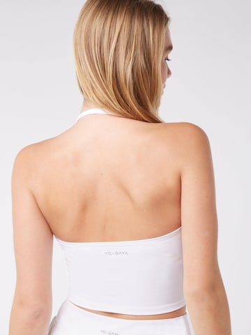 Bustier Soutien-gorge de sport 'Halter Top' YO-GAYA en blanc