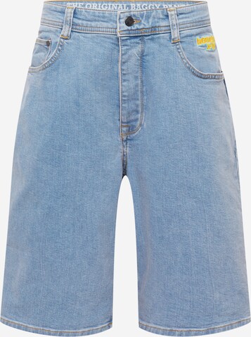 Loosefit Jeans 'x-tra BAGGY Denim SHORTS' de la HOMEBOY pe albastru: față
