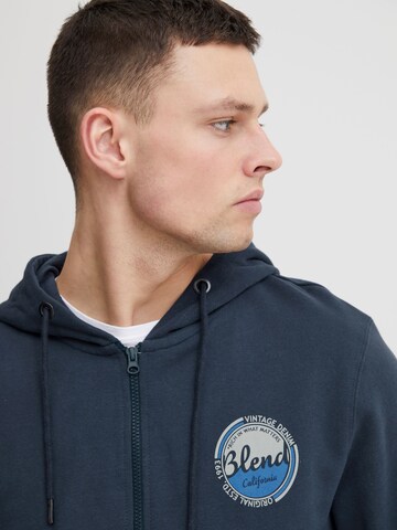 BLEND Zip-Up Hoodie in Blue