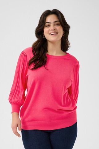 KAFFE CURVE Pullover 'Loni' in Pink: Vorderseite