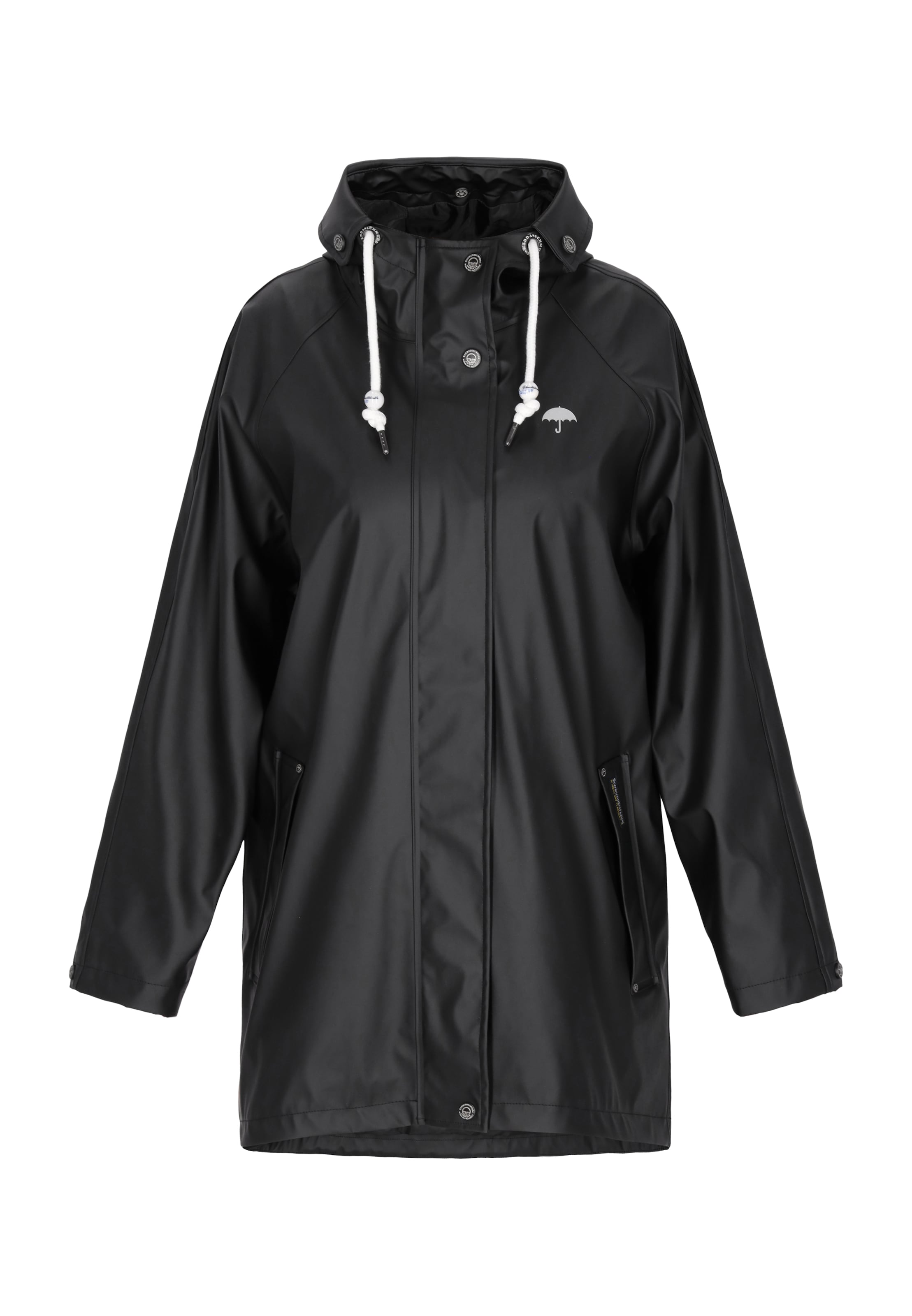 Schmuddelwedda Funktsionaalne mantel, värv must: eest vaates