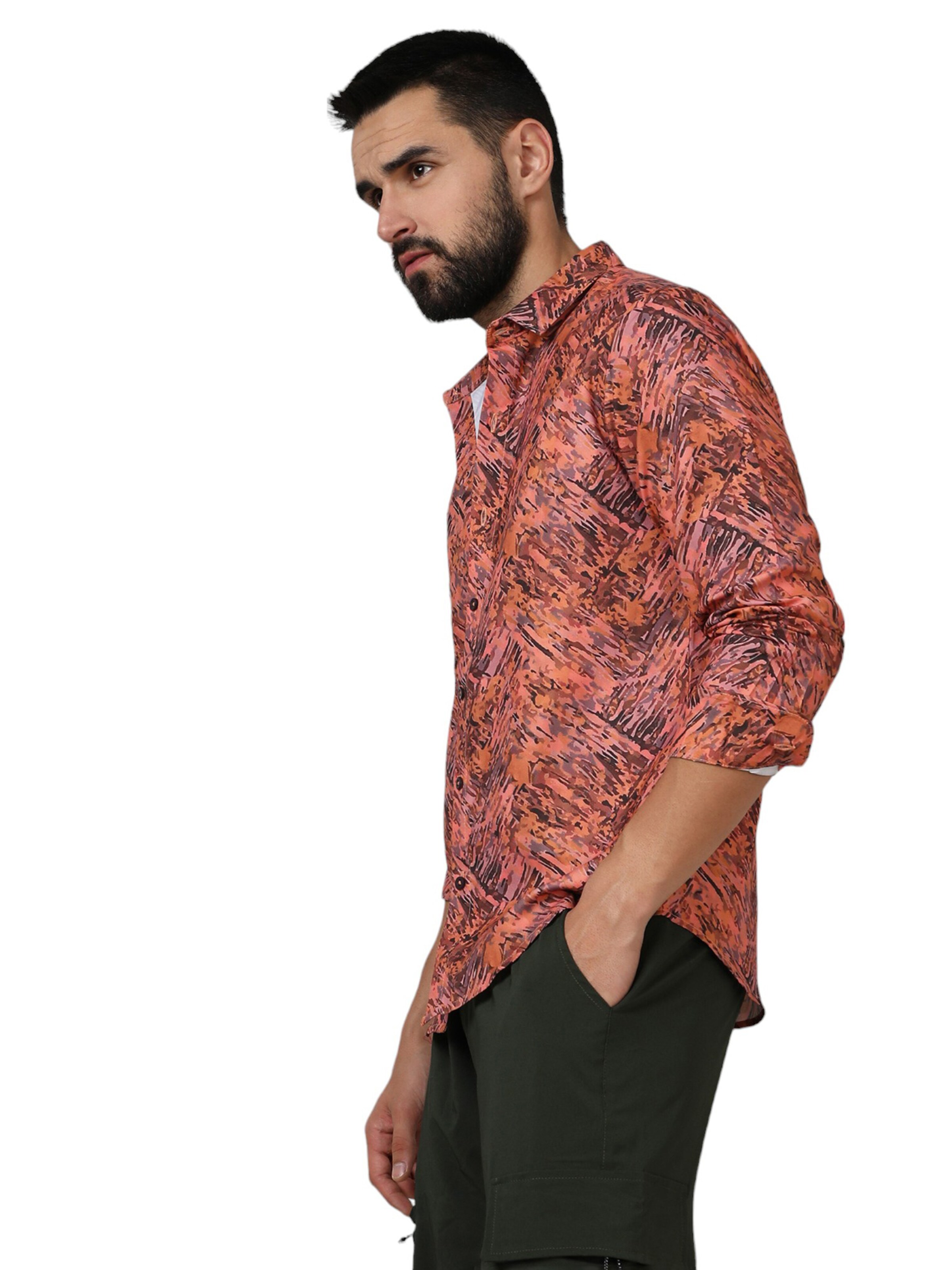 Campus Sutra Rovný strih Košeľa - Zmiešané farby