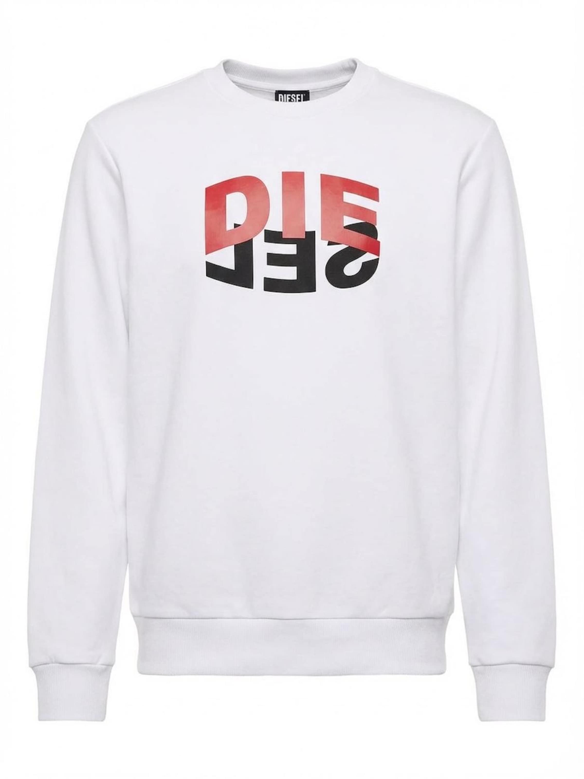 DIESEL Pullover 'S-GIRK-N80' i hvid, Produktvisning