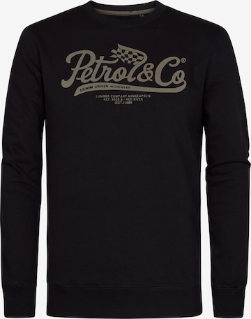 Sweat-shirt Petrol Industries en noir : devant