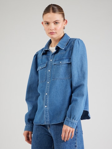 PIECES Blouse 'PAULA' in Blue: front