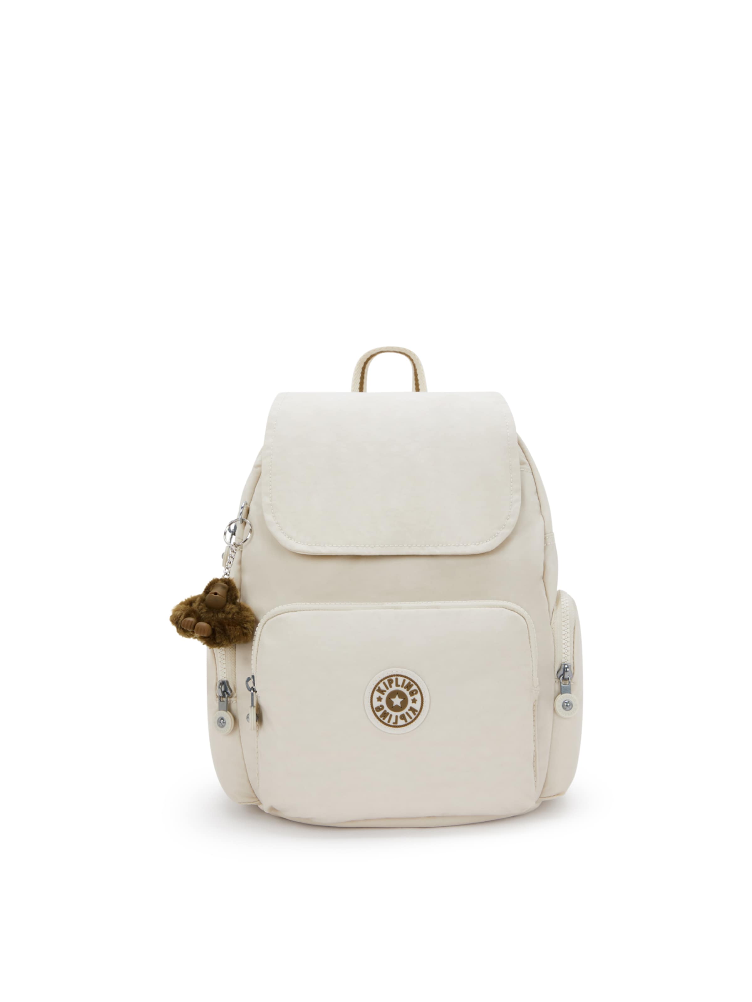 KIPLING - Mochila 'City' em bege: frente