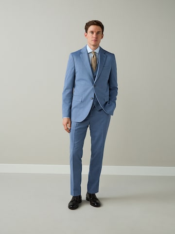 Coupe slim Pantalon à plis Next en bleu