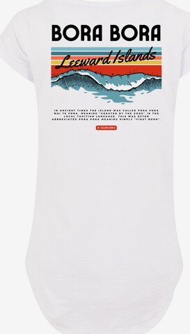 T-shirt 'Bora Bora Leewards Island' F4NT4STIC en blanc
