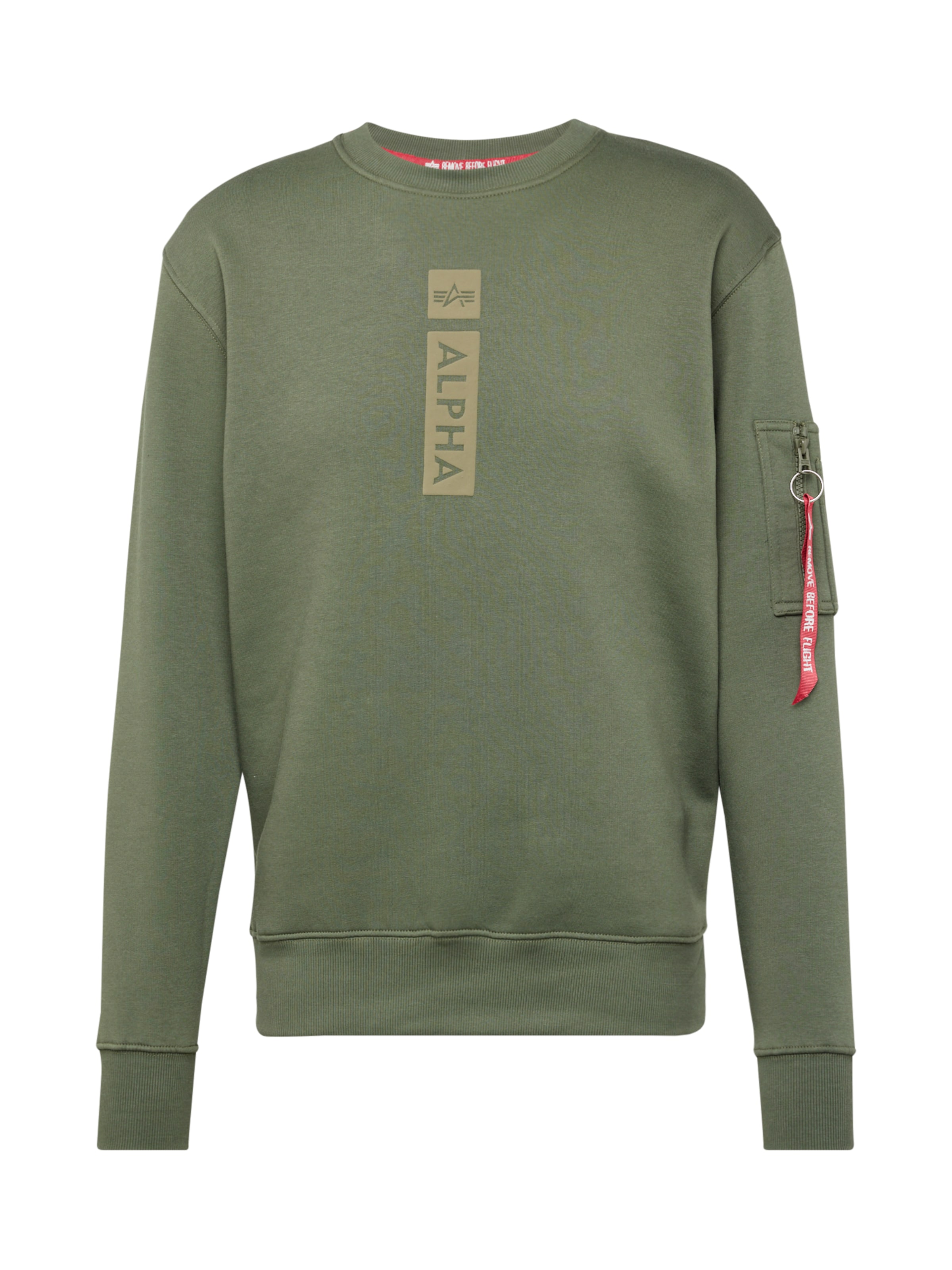 ALPHA INDUSTRIES Свитшот в Зеленый: спереди