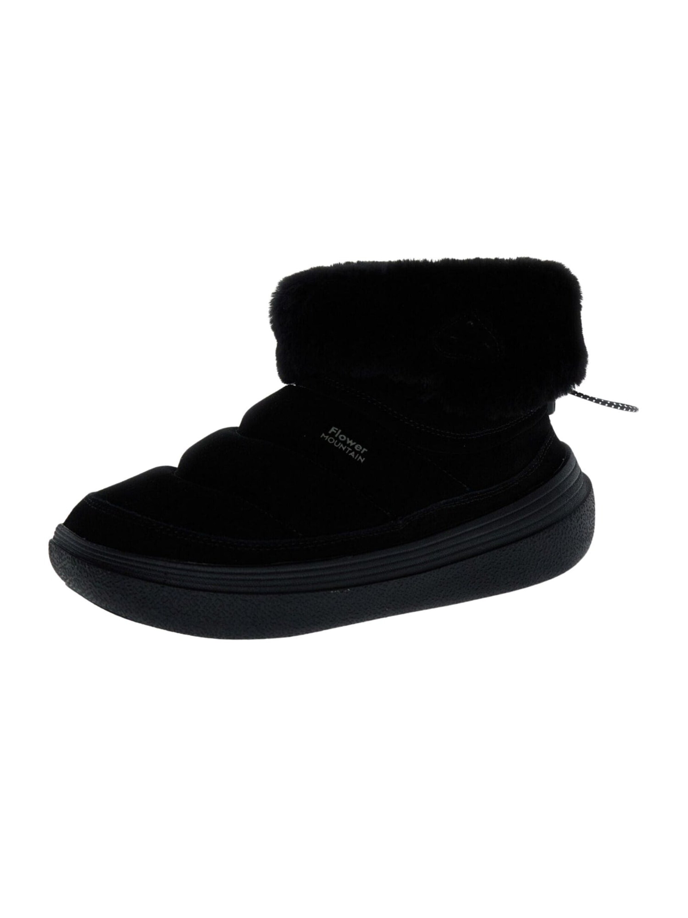 Flower Mountain Stövlett 'Women's Suede Ankle Boot with Shearling' i svart