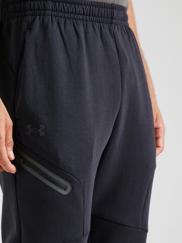 Effilé Pantalon de sport 'Unstoppable' UNDER ARMOUR en noir