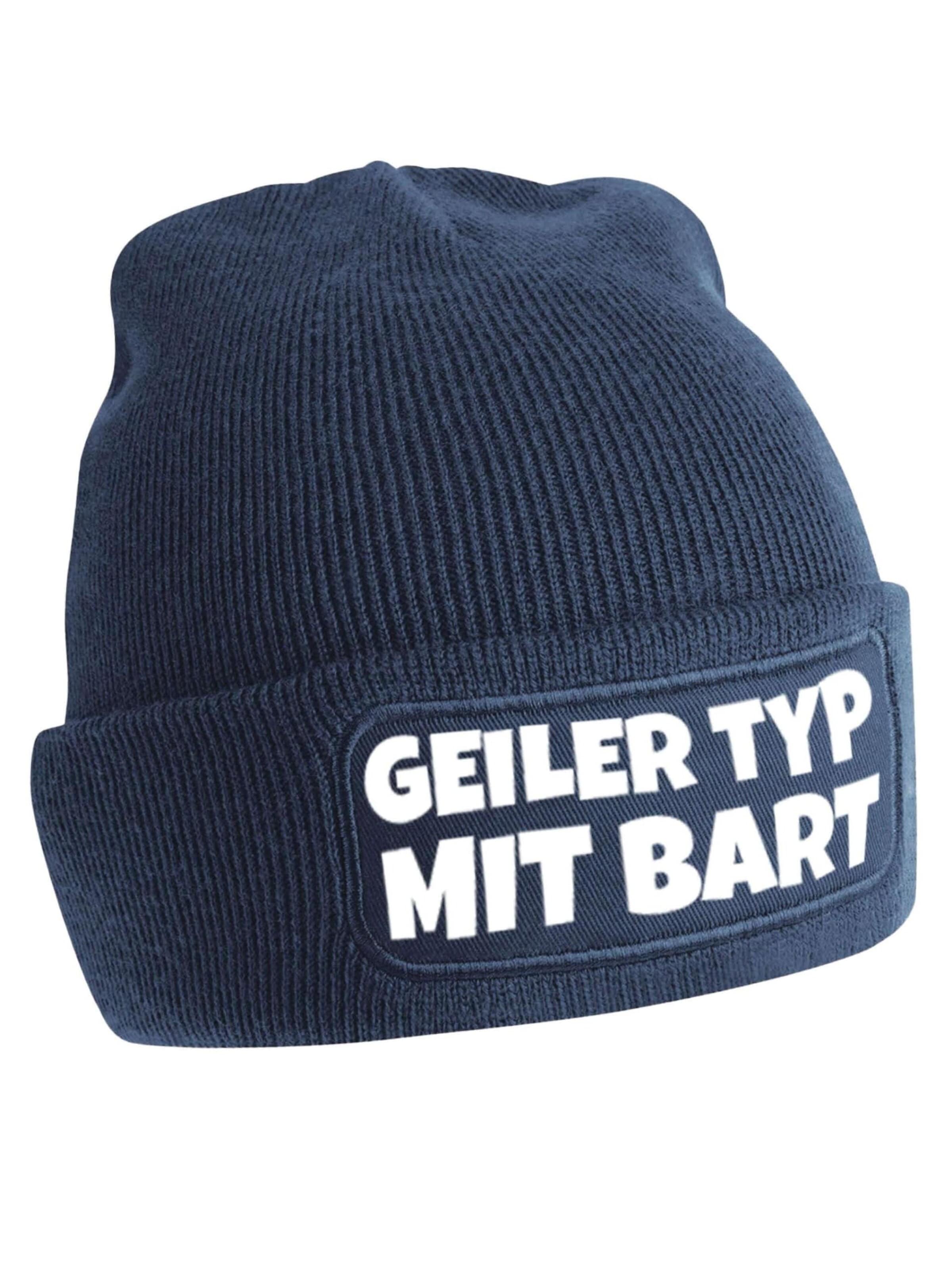 Youth Designz Mütze 'Geiler Typ mit Bart'‌‌‌‌‌‌‌‌ in Blau