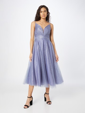 mascara Evening Dress in Blue: front