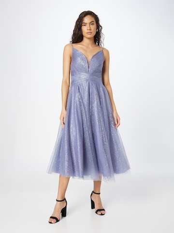 mascara Evening Dress in Blue: front