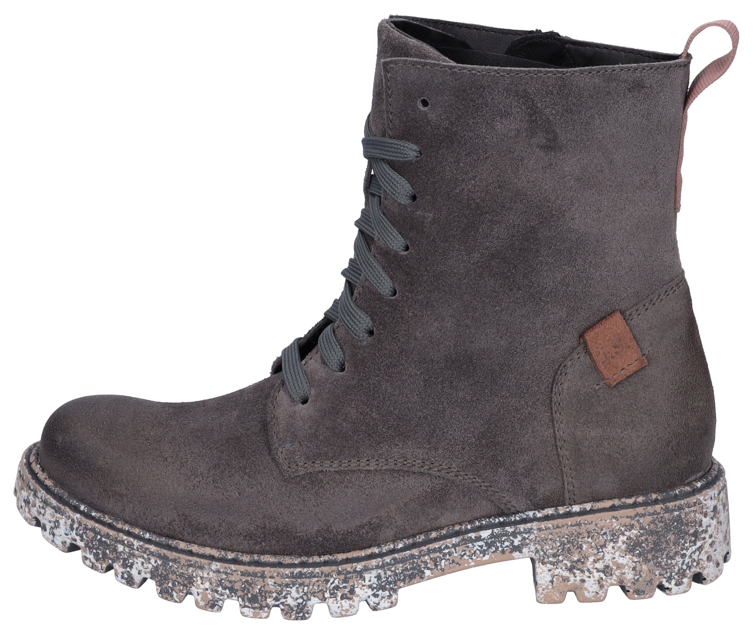 JOSEF SEIBEL Lace-up bootie 'Marta' in Grey