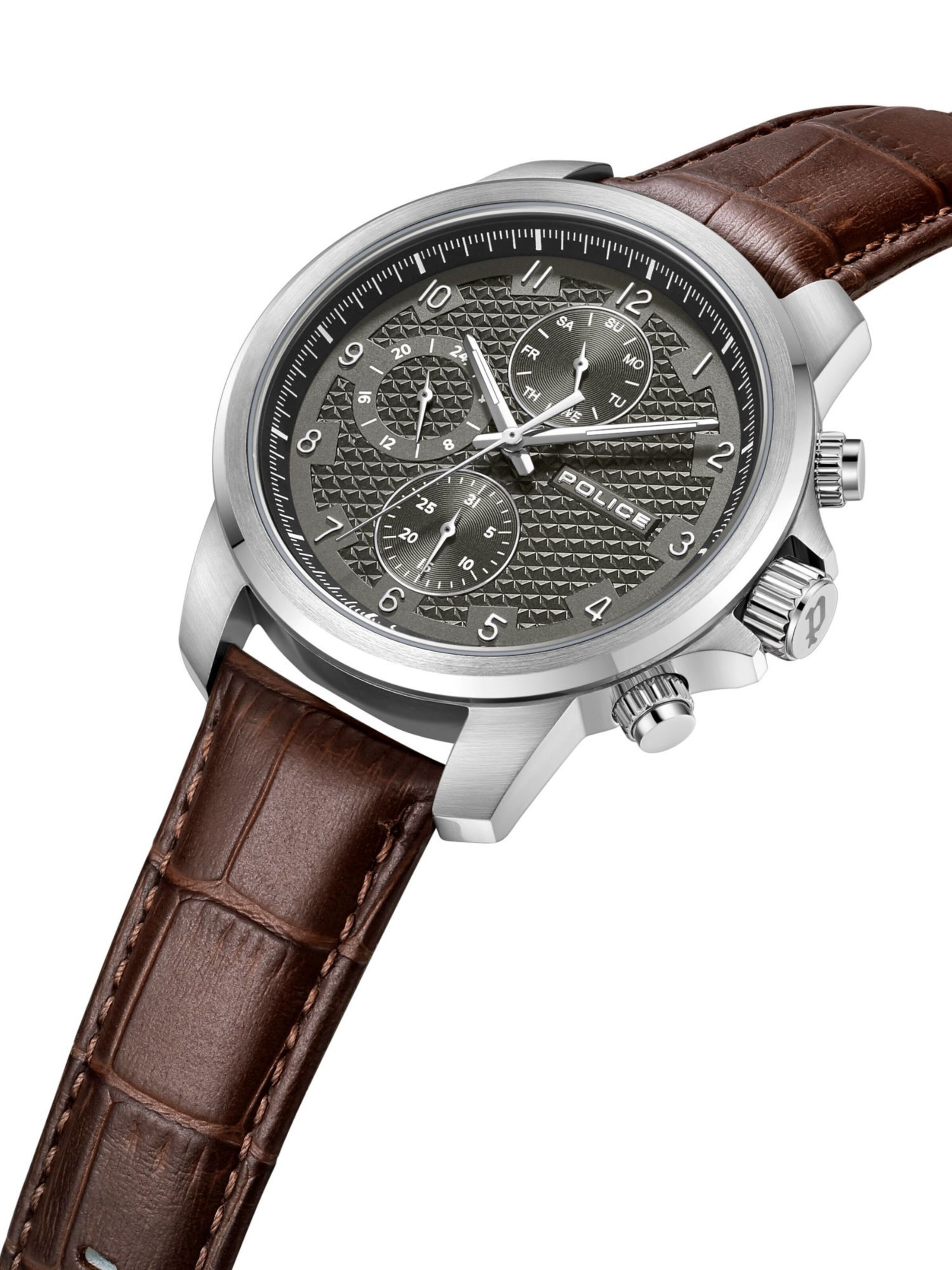 POLICE Uhr 'Mensor' in Braun