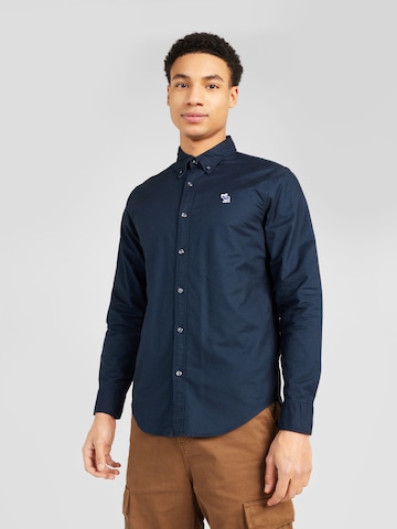 Abercrombie & Fitch Regular fit Button Up Shirt in Blue: front