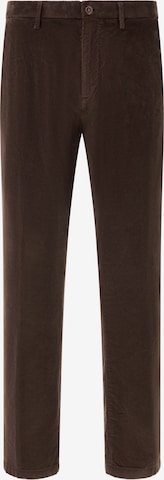 Boggi Milano Regular Pantalon in Bruin: voorkant