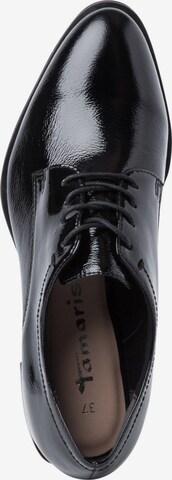 TAMARIS Čevlji na vezalke | črna barva