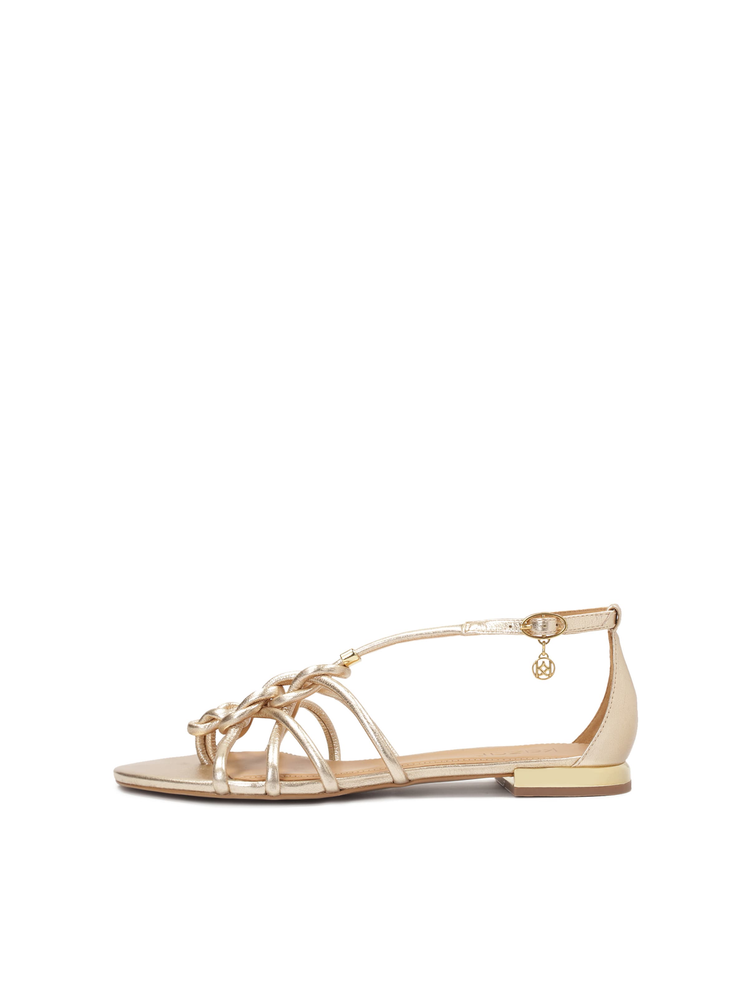Kazar Strap Sandals in Gold: front