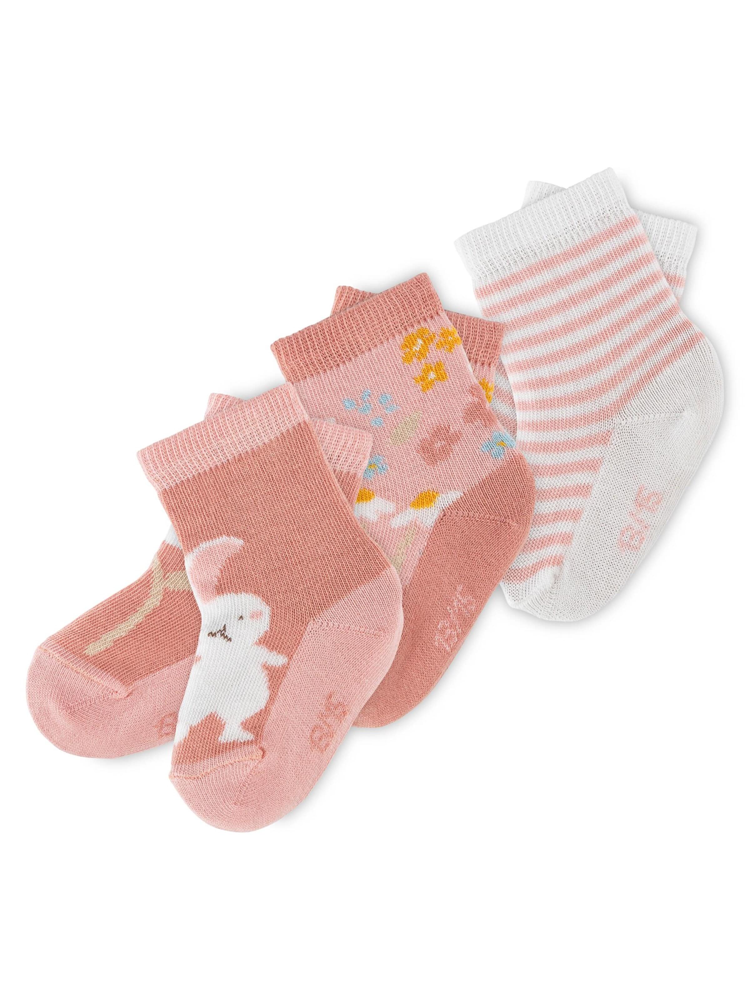 SIGIKID Socks 'Sockenset 3er Classic Baby' in Pink: front