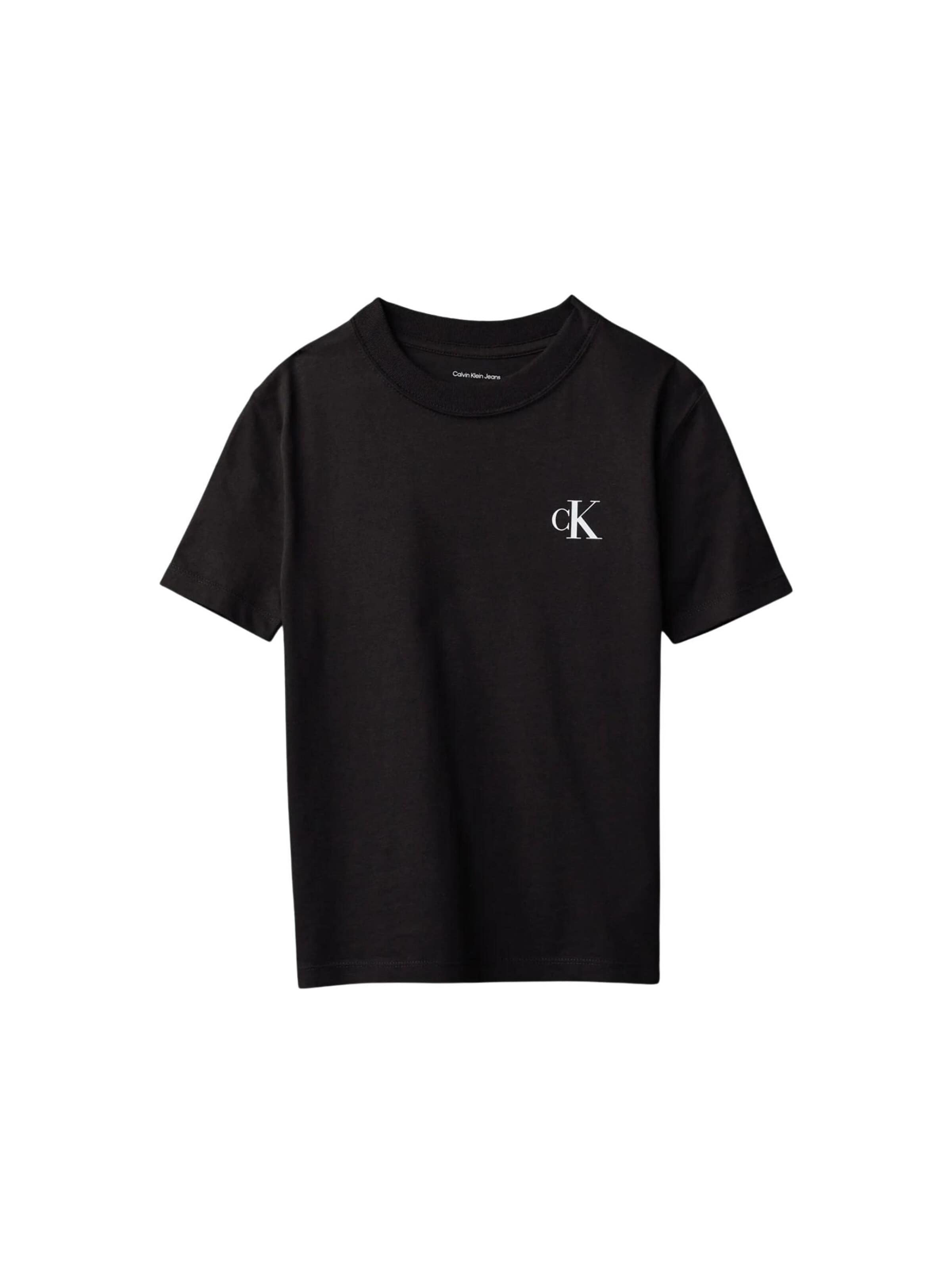 Calvin Klein Kids - Camiseta 'CALVIN KLEIN  JEANS kids CHEST MONO LOGO SS T-SHIRT T-SHIRT' en negro: frente