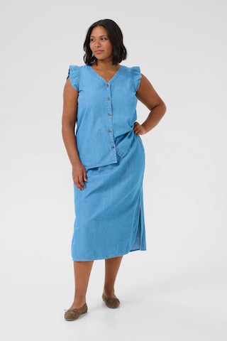Jupe 'Louisa' KAFFE CURVE en bleu