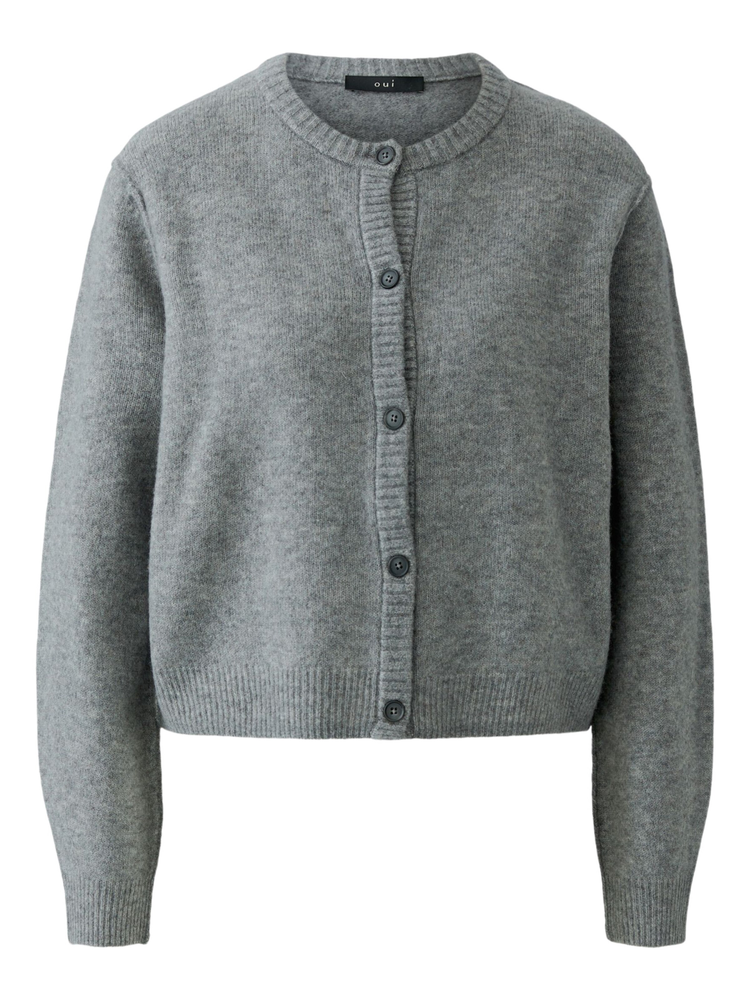 OUI Knit Cardigan 'ILAYA' in Grey: front