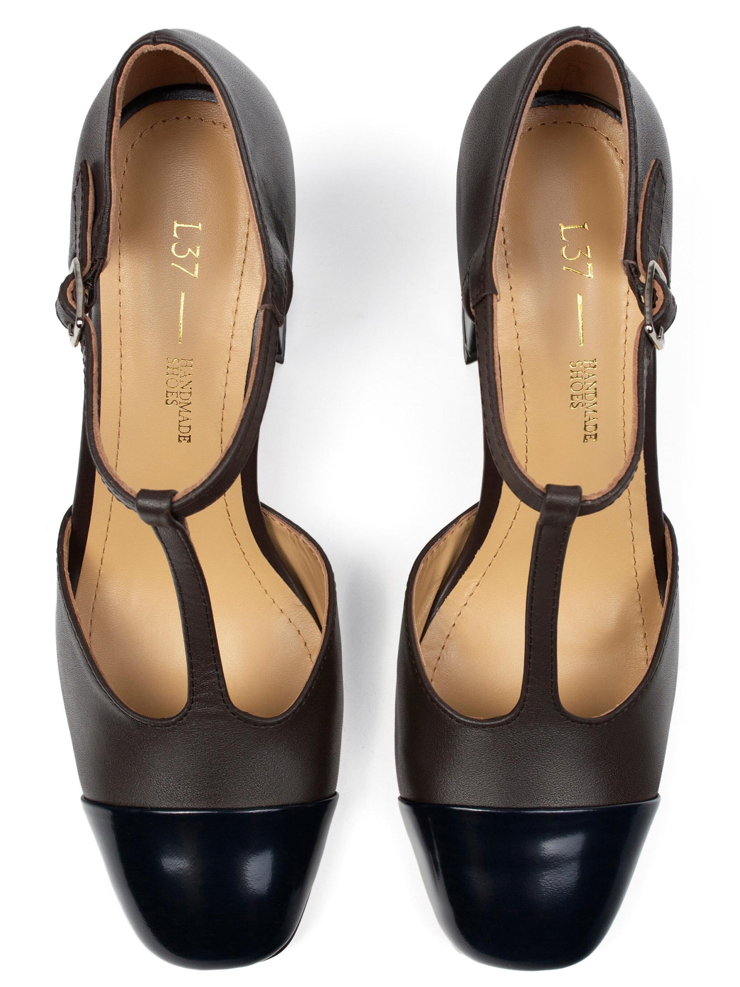 L37 HANDMADE SHOES - Zapatos con plataforma 'GALACTIC NIGHT' en marrón