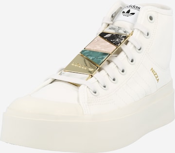 Baskets hautes 'Nizza Bonega' ADIDAS ORIGINALS en blanc : devant