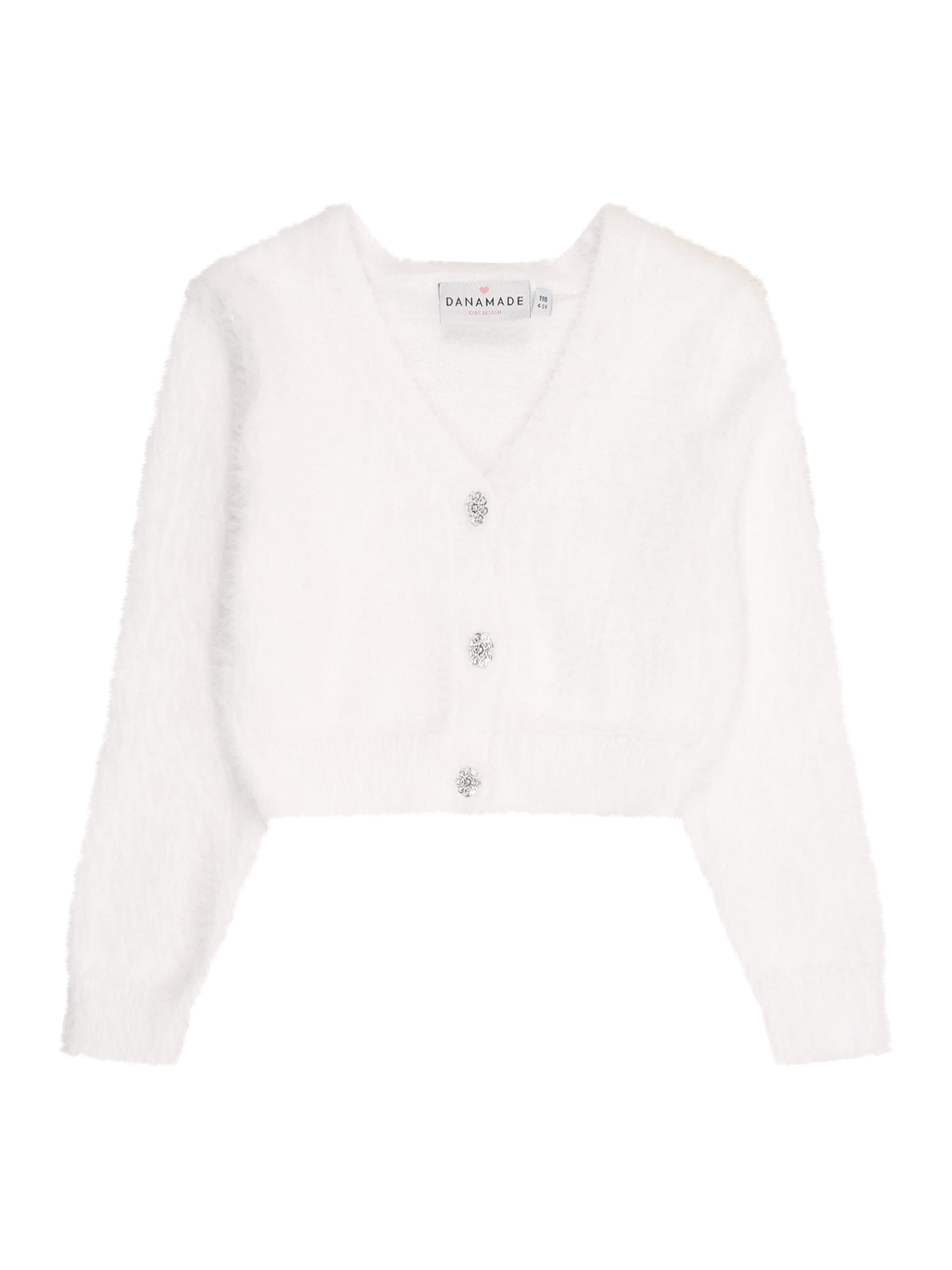Danamade Knit cardigan in White: front