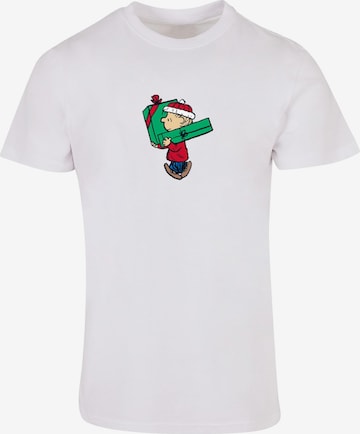 Merchcode T-Shirt 'Peanuts Charlies Presents' in Weiß: predná strana