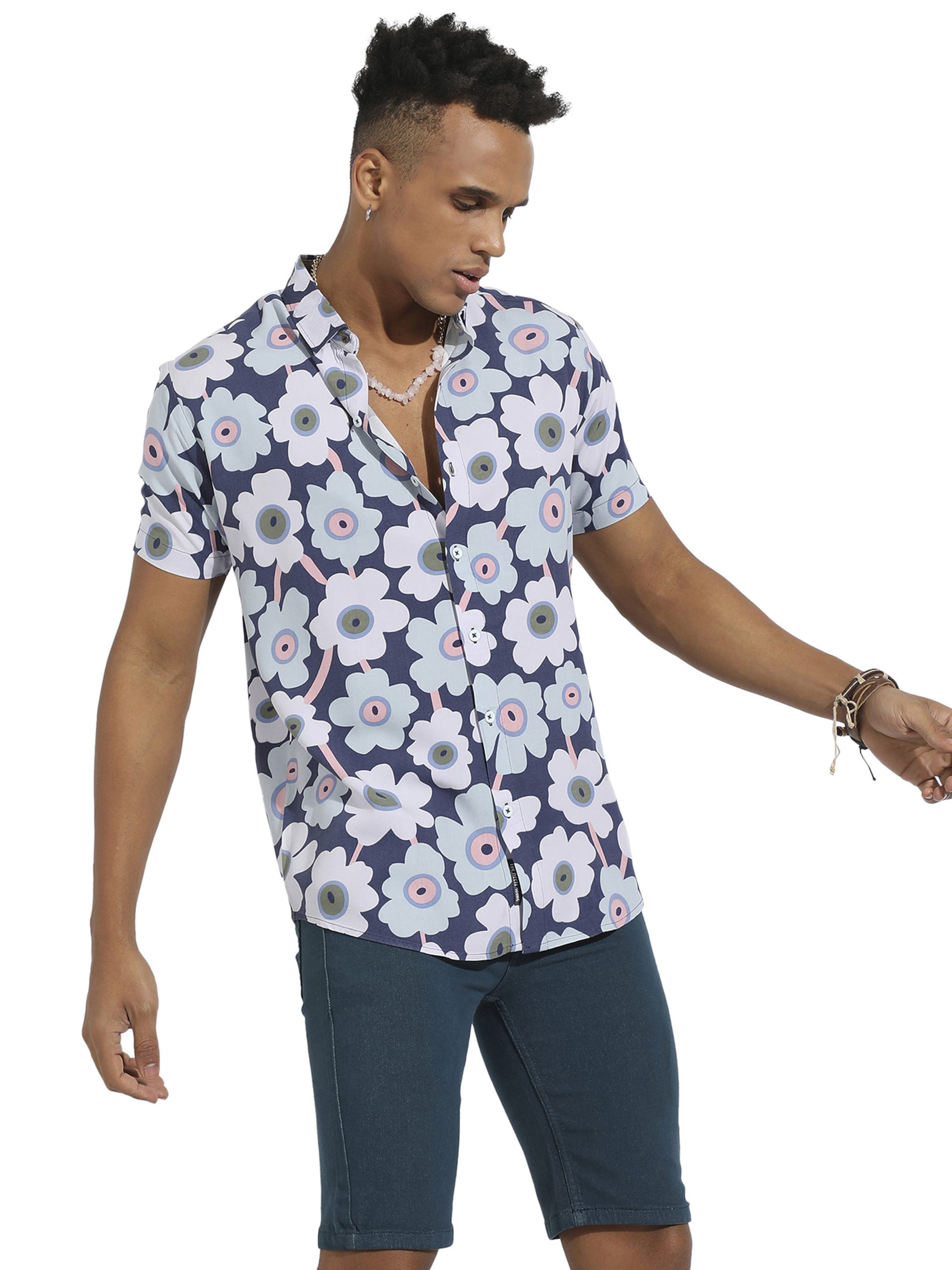 Campus Sutra Regular Fit Skjorte 'River' i blå