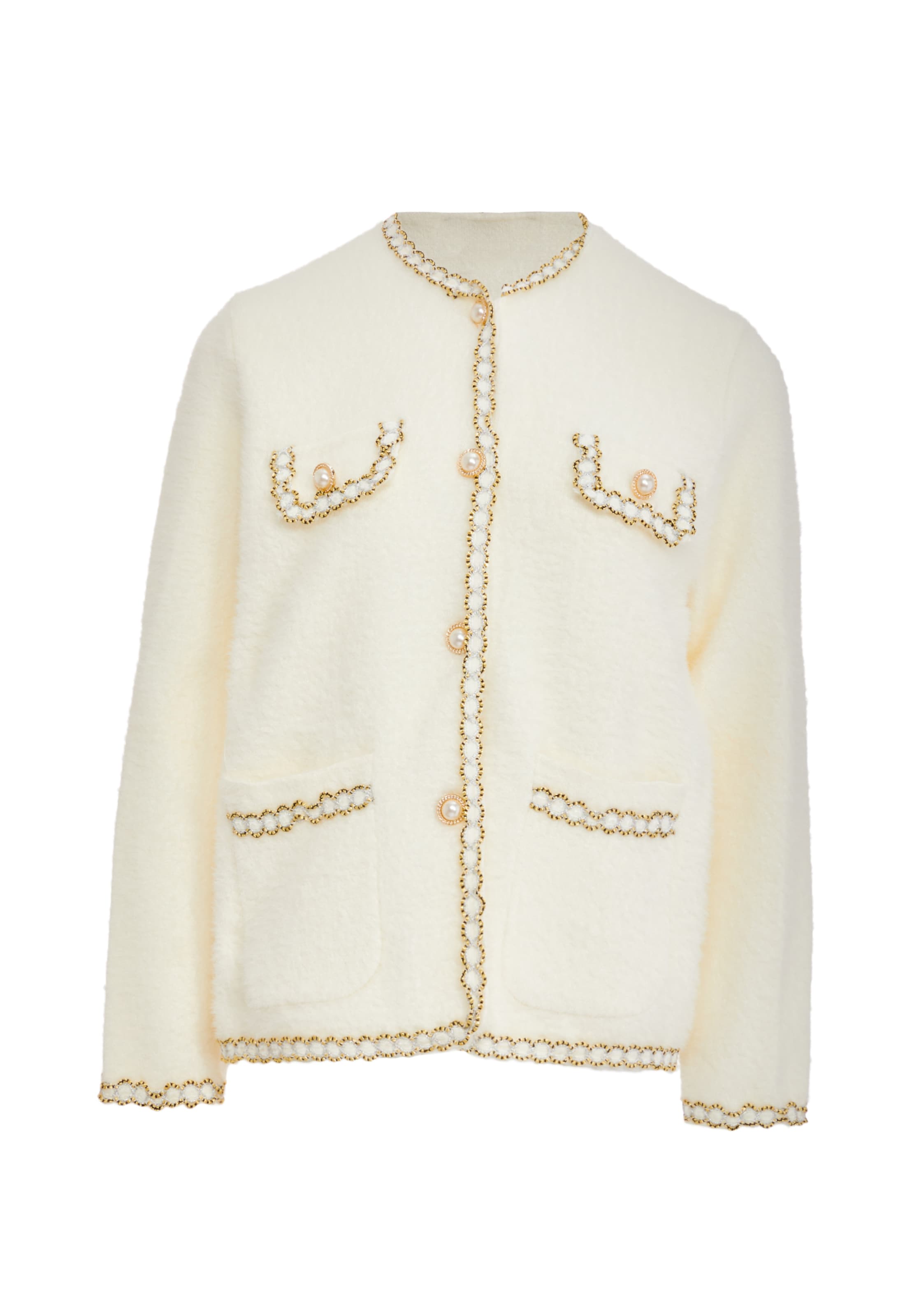 CARNEA Neuletakki värissä valkoinen: etupuoli