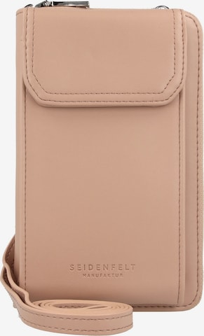 Seidenfelt Manufaktur Schoudertas in Beige: voorkant