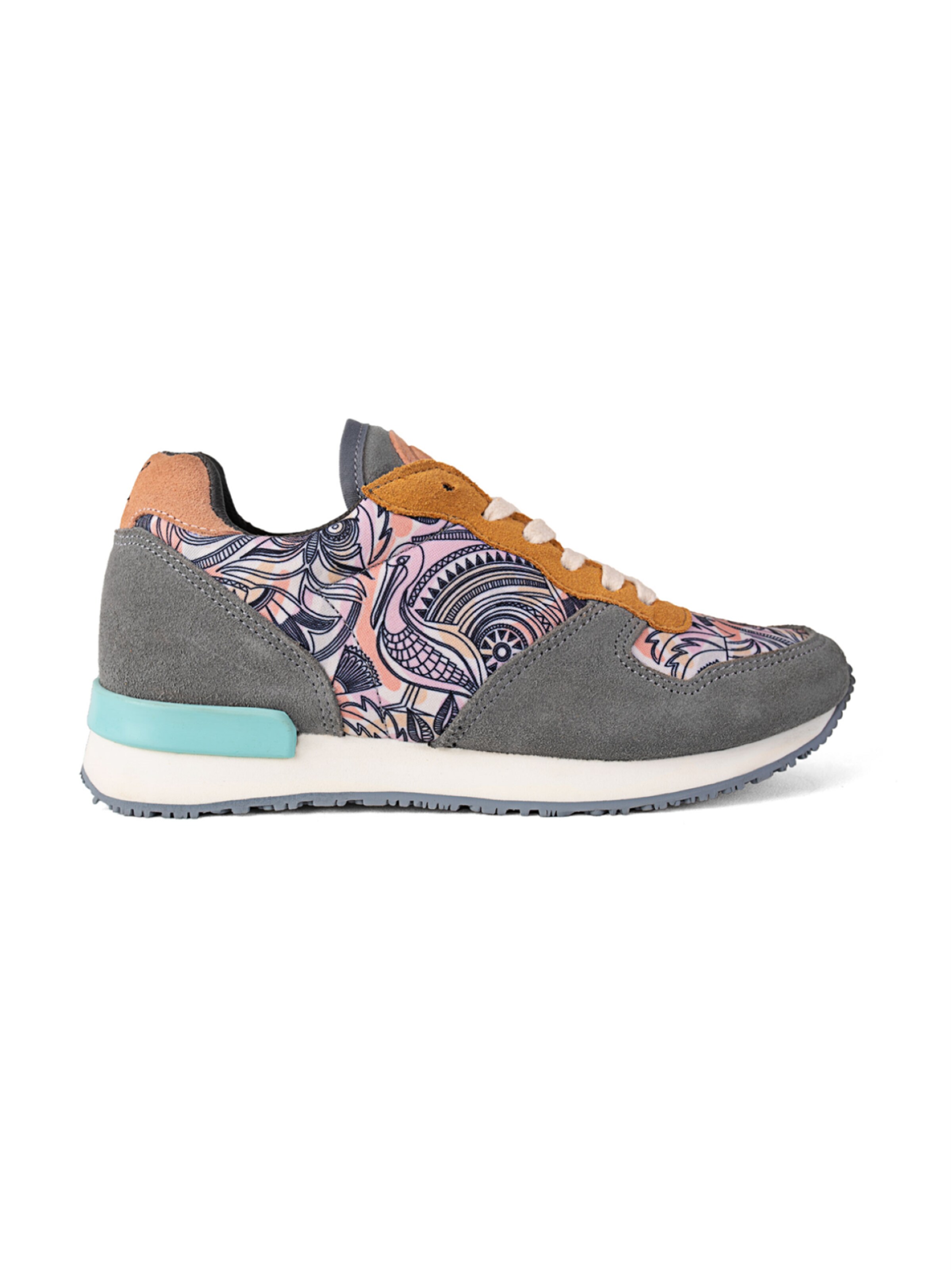inkkas Sneaker low 'Inkkas Manu Sneaker – Handgefertigter Damen-Sneaker mit Bird-Artwork'‌‌‌‌‌‌‌‌ in Mischfarben