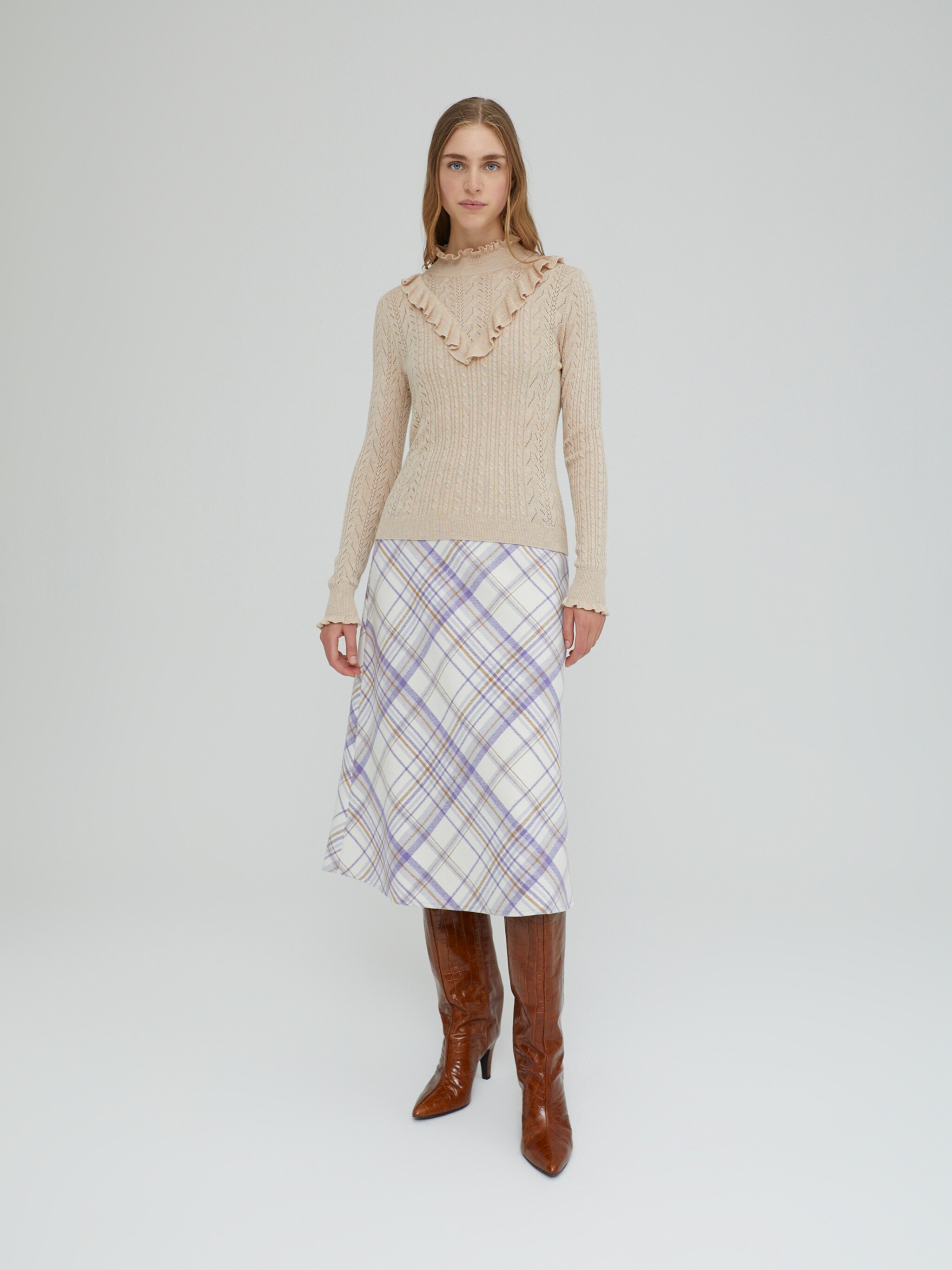EDITED Produits Pull-over 'Elka' beige chiné