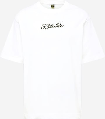 T-Shirt G-Star RAW en blanc : devant