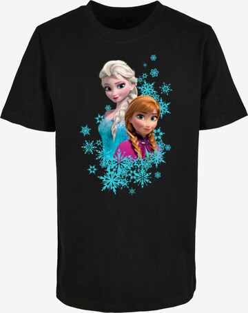 ABSOLUTE CULT Shirt 'Frozen - Elsa And Anna Sisters ' in Zwart: voorkant